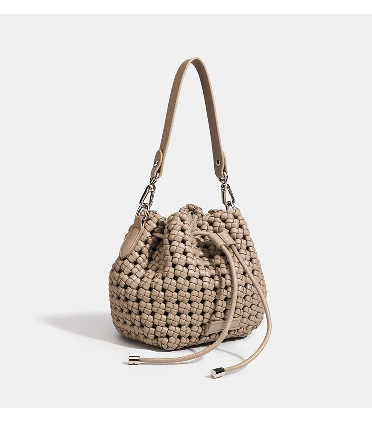 Bucket Bags With Leather Handles Large Cross Bag - Apricot / 22cmx22cmx10cm / CHINA