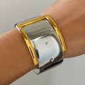 Buckle Design Bracelet Stainless Steel Gold Silver Color - JDB0312001-PS