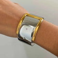 Buckle Design Bracelet Stainless Steel Gold Silver Color