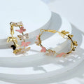 Butterfly Earrings Hollow Multi-layer Big Circle Ear Hook - electronic accessories