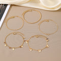 Butterfly Summer Beach Style Anklet Five-piece Set - HS1460 2 / Alloy - electronic accessories