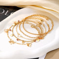 Butterfly Summer Beach Style Anklet Five-piece Set - HS1460 2 / Alloy - electronic accessories
