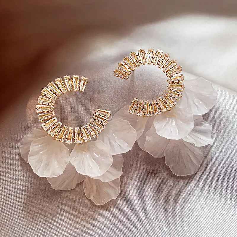 C- Ring Shell Tassel Delicate Earrings Women - electronic accessories