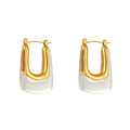 C- Shaped Earrings - Transparent - electronic accessories
