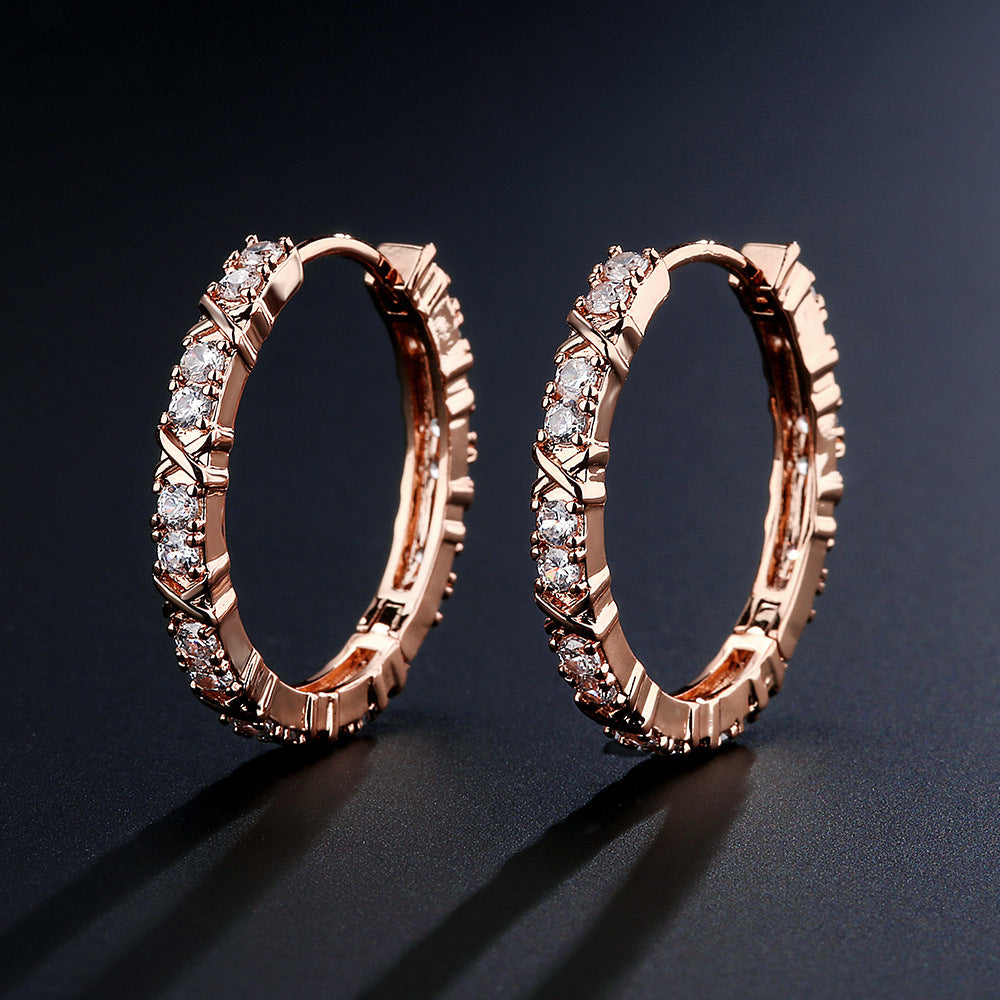 Cold Geometric Round Earrings Women - Norellé