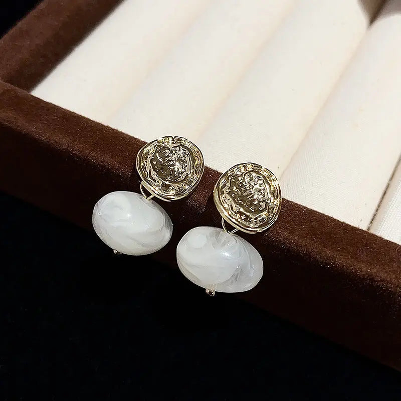 Retro Style Light Luxury And Simplicity Ear Studs Water Drop - Norellé
