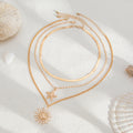 Exaggerated Face Sun Alloy Ring Suit Vacation Beach Geometric Adjustable Ring - Norellé