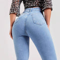 Slim Fit Stretch Fashion Light Color Bell-bottom Pants Women - Norellé