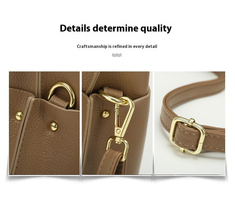 Tote Bag Large Capacity Multi-compartment Soft Surface Messenger