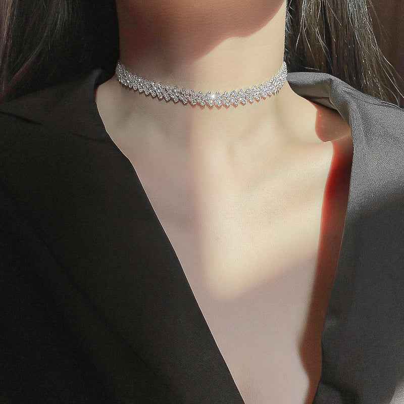 Full Rhinestone Necklace Necklace Clavicle Chain Necklace Fashion Necklace - Norellé
