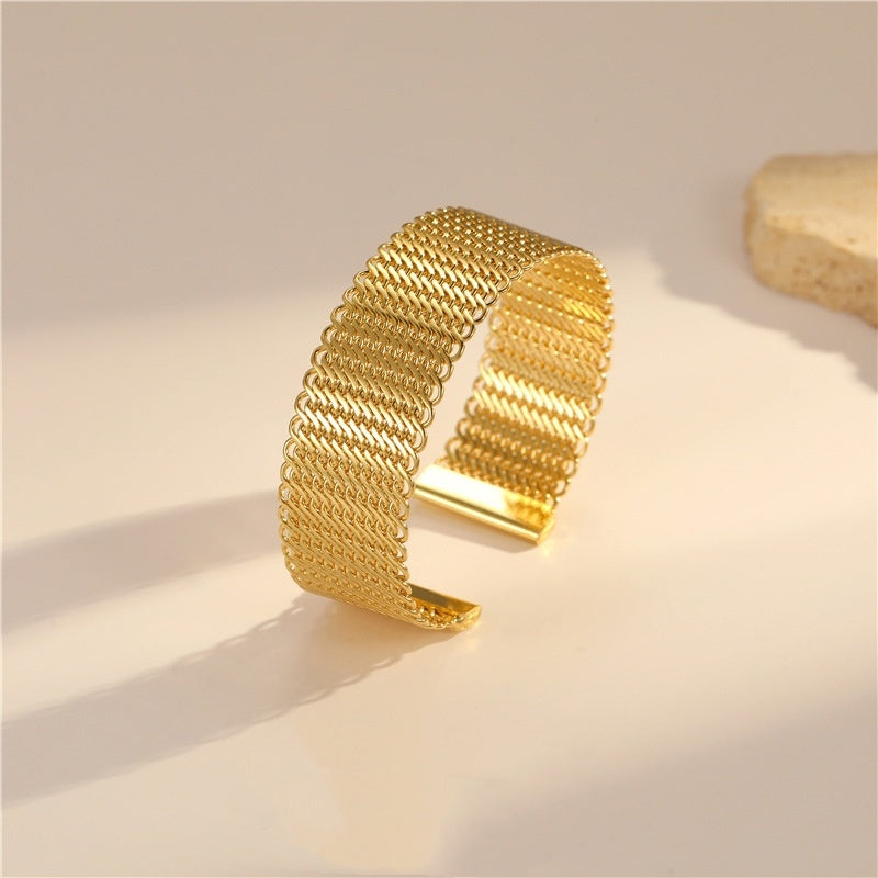 Simple And Light Luxury Temperament Ring Open-ended Bracelet - Norellé