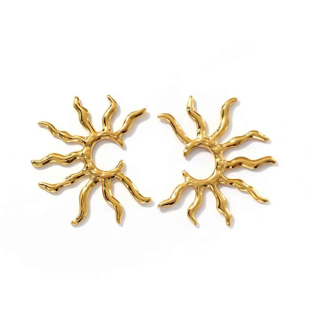Colorfast Ornament High-grade Fashion Special-interest Simple Starfish Conch Sun Earrings - Norellé