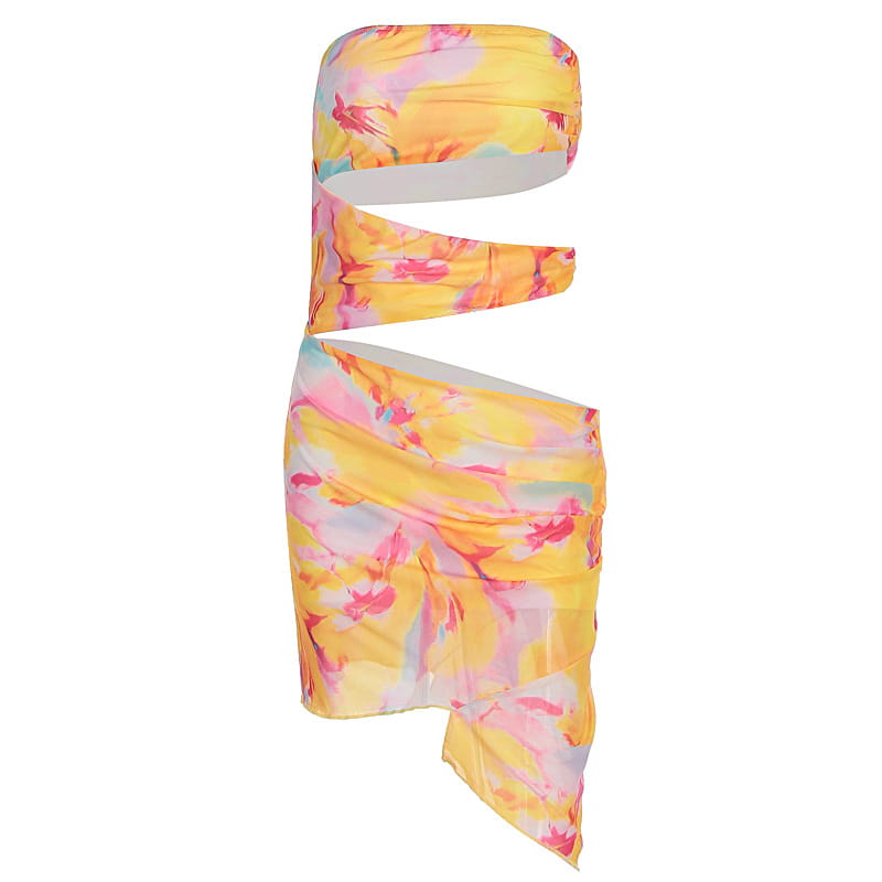 Beach Off-shoulder Tube Top Waist Hip Dress