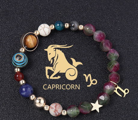 Natural Stone Hemp Stone Cut Surface Eight Planets Personalized Fashionable All-match - Norellé