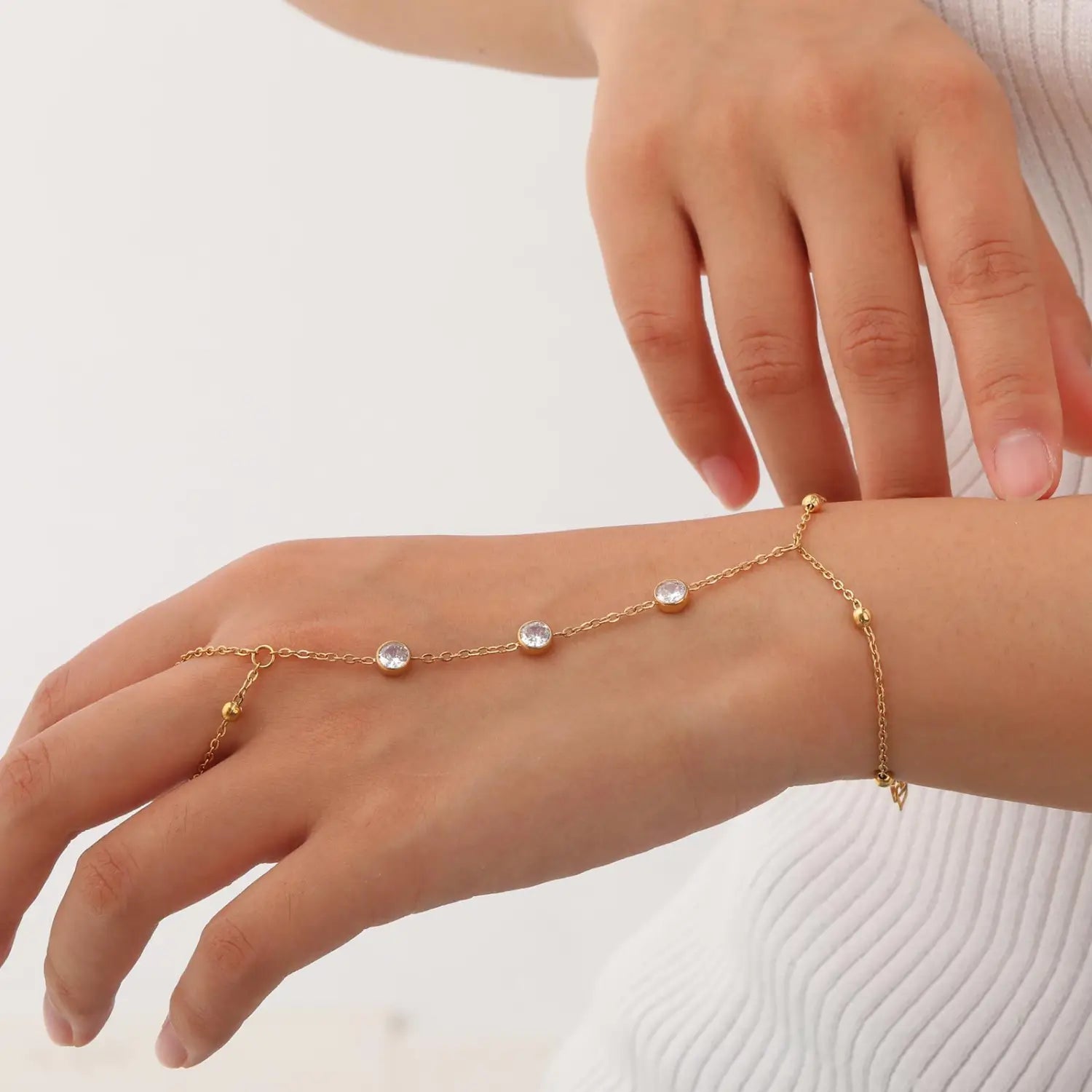 Stainless Steel Hand Support Chain Snake Double Layer Twin