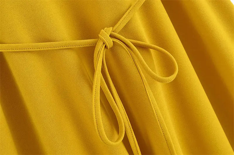 Summer Lace-up Hanging Collar Sleeveless Dress