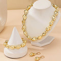 New Shaped Pearl Necklace Bracelet Ear Studs Suit Vintage - Norellé
