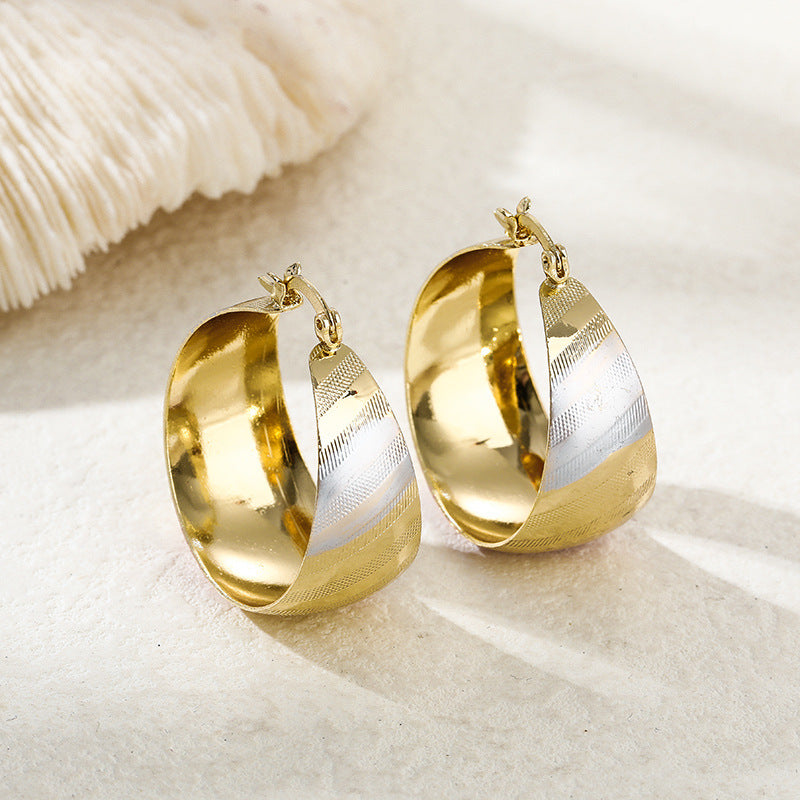 Copper Material Graceful Personality Simple Earrings - Norellé