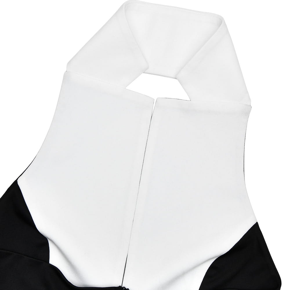 Lapel Backless Slit Dress