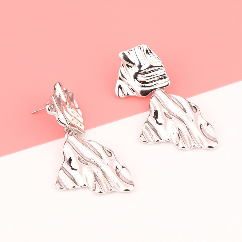Fashion Exaggerated Irregular Earrings Simple Geometric Female Vintage Earrings - Norellé