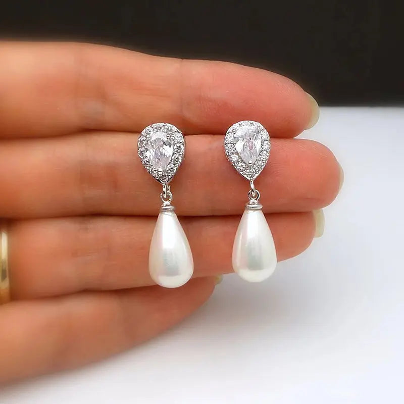Water Drop Creative Drop Earrings Inlay - Norellé