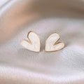 Silver Needle Fashion High-grade Diamond Enamel Earrings - Norellé