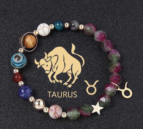 Natural Stone Hemp Stone Cut Surface Eight Planets Personalized Fashionable All-match - Norellé