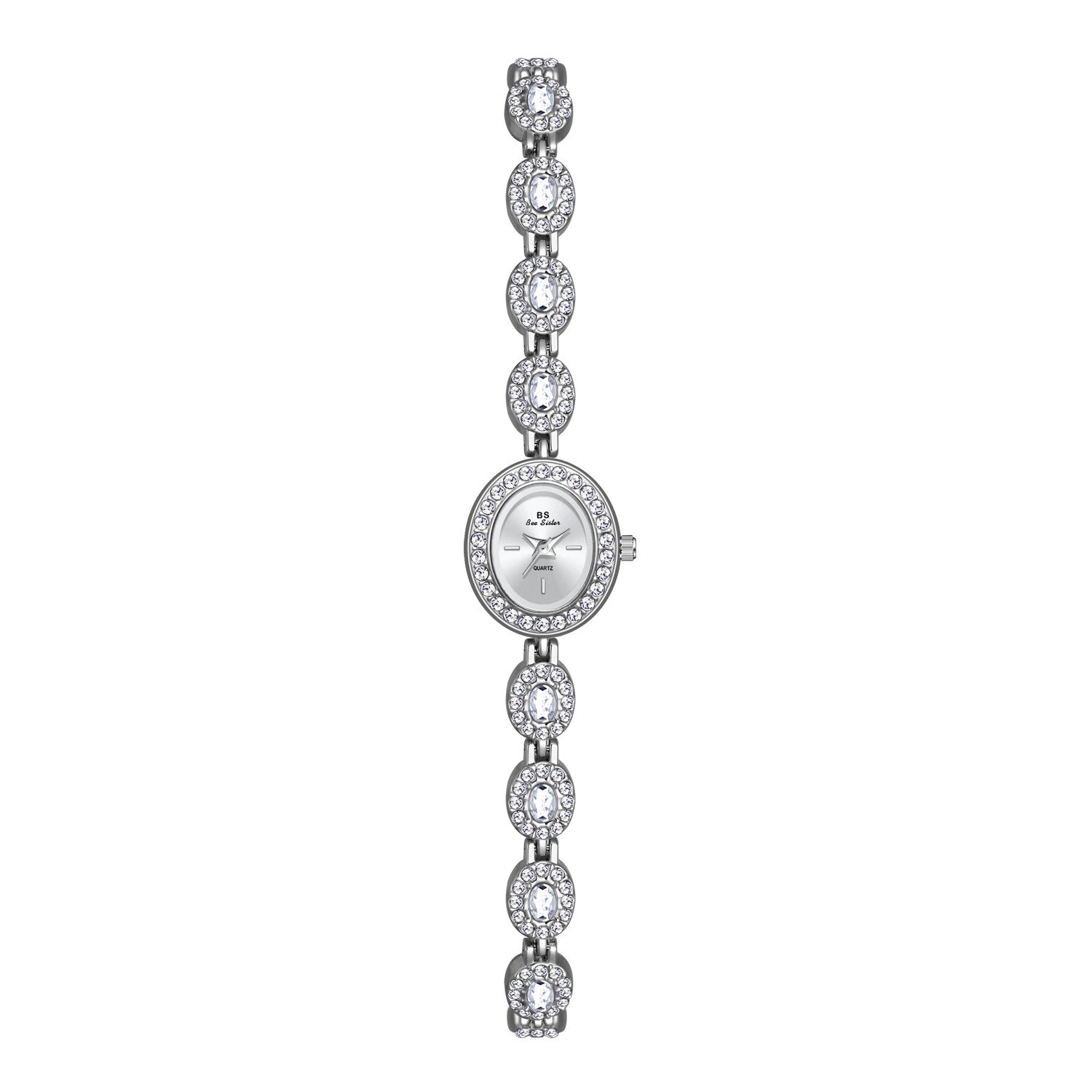 Mid-ancient Fashion Oval Colored Gems Rainbow Light Luxury Watch - Norellé