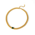 18K Gold-plated Inlaid Zircon Light Luxury Non-fading Stainless Steel Bracelet Necklace - Norellé