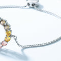 Silver Rainbow Circle Colored Gems Bracelet Color - Norellé