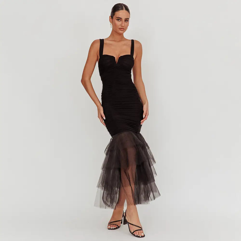 Patchwork Suspender Dress