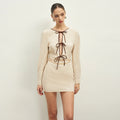 Lace-up Cutout Backless Dress Female - Norellé