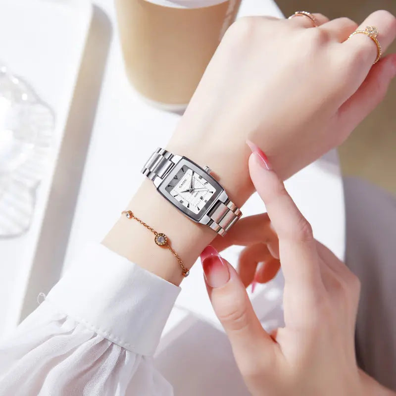 Special Interest Light Luxury Vintage Wine Bucket Waterproof Women's Watch - Norellé