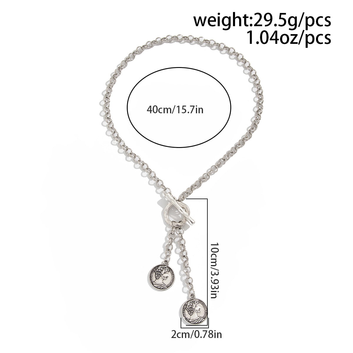 Vintage Ins Portrait Pendant Necklace Suit