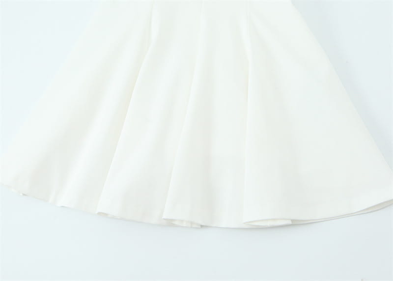 American Slim Fit Slimming Contrast Color White Stitching Dress