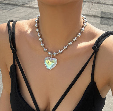 Sweet Cool Hot Girl Style Red Love Pendant Necklace - Norellé
