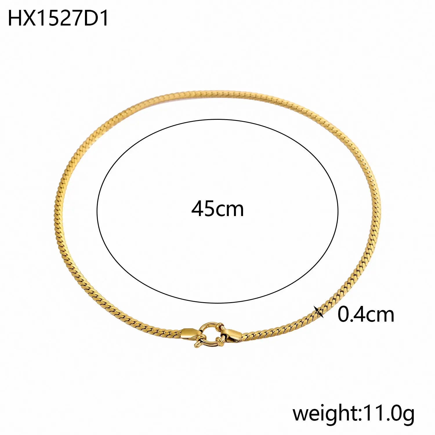 Encrypting Smooth NK Chain Necklace - Norellé