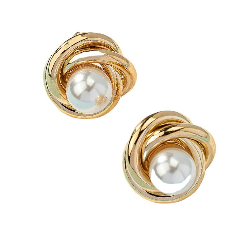 Women’s Fashion Artistic Complex Inlaid Pearl Earrings