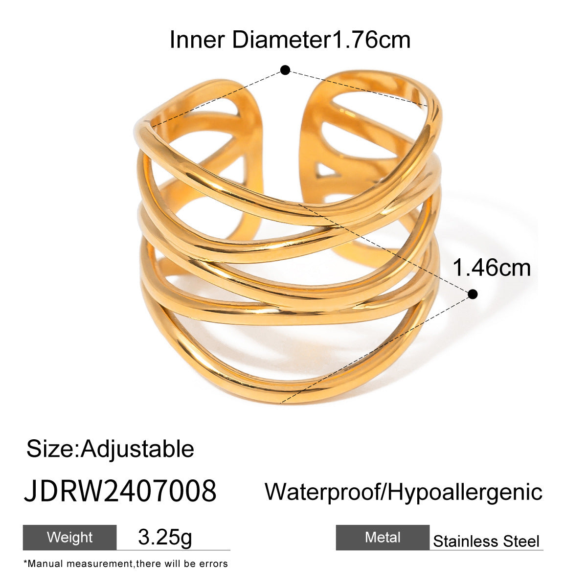 Stainless Steel Ring Titanium Steel No Fading - Norellé