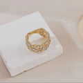 Carved Gold Vintage Court Style Hollow Pattern Ring - electronic accessories