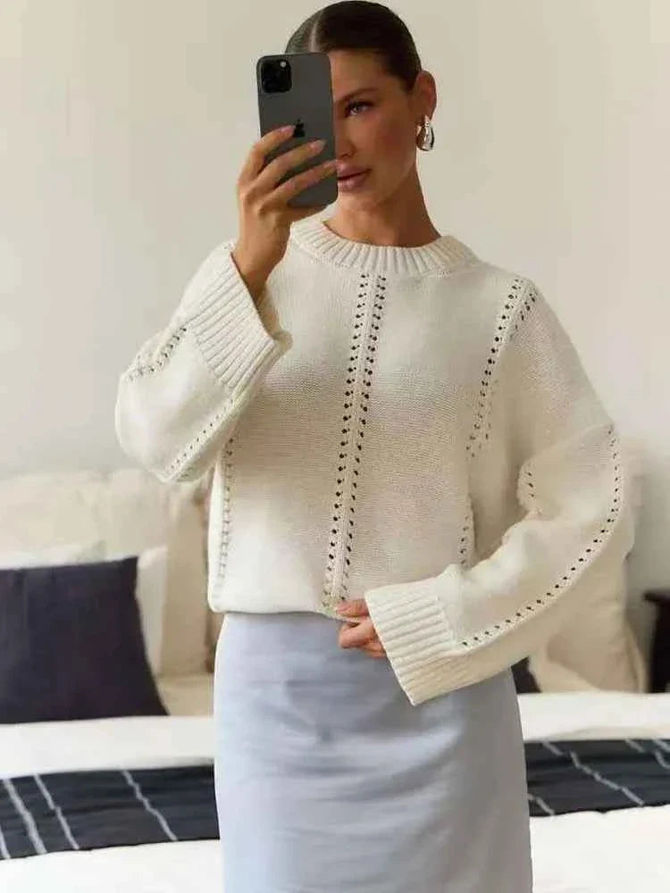 Casual Hollow Out Sweater Women