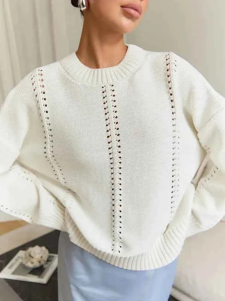 Casual Hollow Out Sweater Women