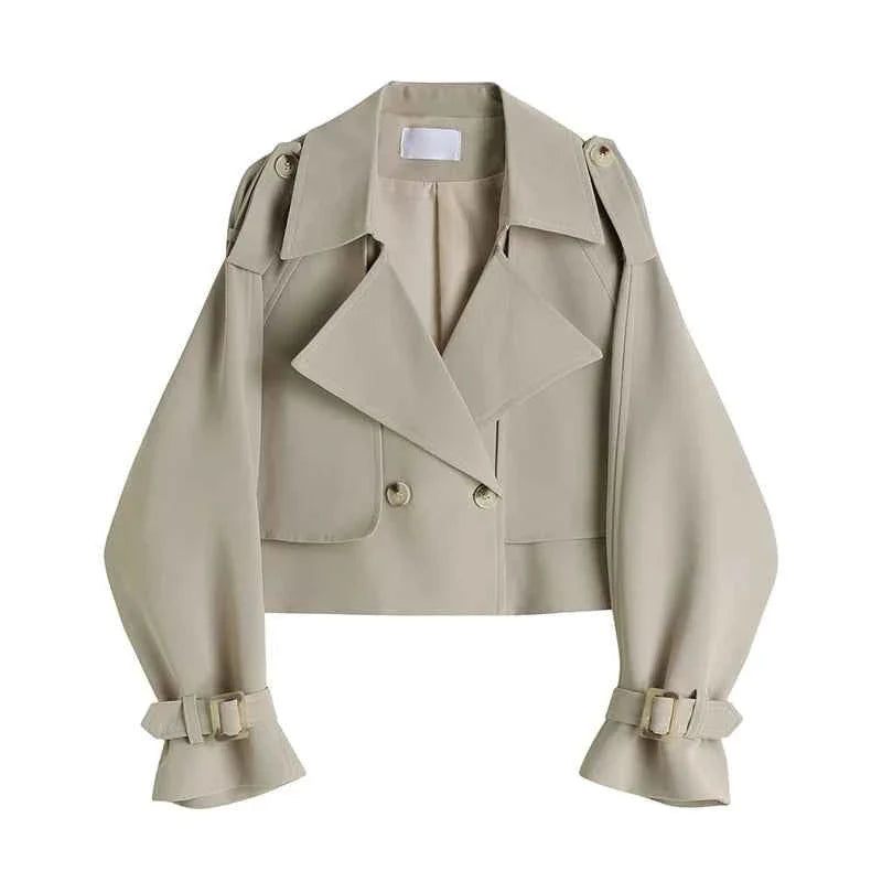 Casual Loose Thin Tooling Short Jacket Women