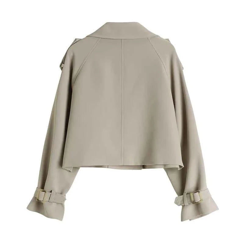 Casual Loose Thin Tooling Short Jacket Women