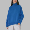 Casual Warm Women’s Sweater Turtleneck - Blue / S