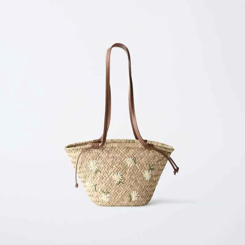 Casual Wicker Woven Basket Bag