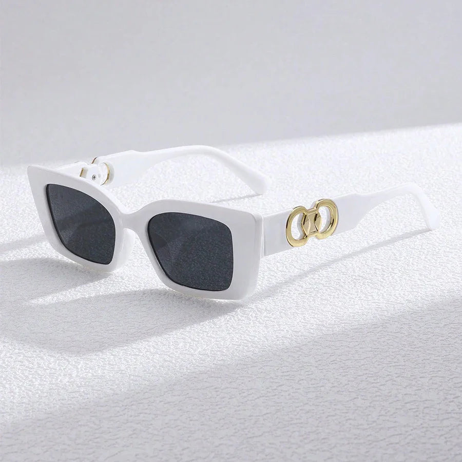 Cat Eye Elegant Sunglasses Women - C7 White Gray / As Picture