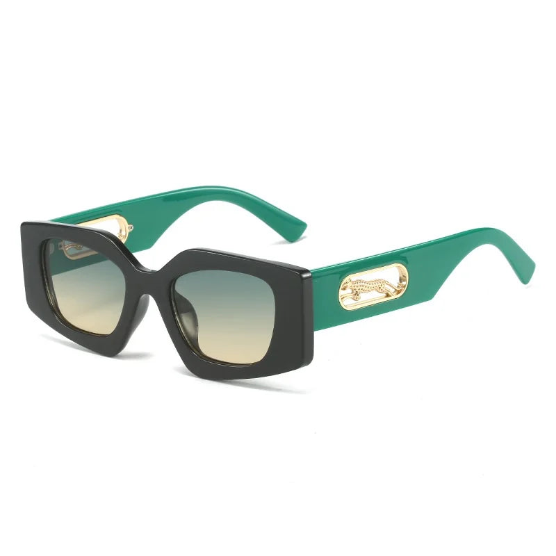 Cat Eye Sunglasses Women - black green / as picture