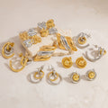Special-interest Design Contrast Color Plating 18K Real Gold Titanium Steel Ear Studs Female - Norellé