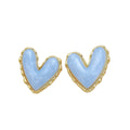 Fruit Color Love Heart Stud Earrings Female Simple Elegant Sweet - Norellé